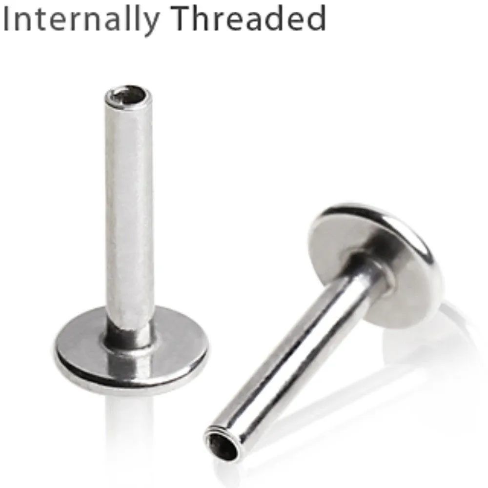 10 Pcs 316L Surgical Steel Internally Threaded Labret Post Package