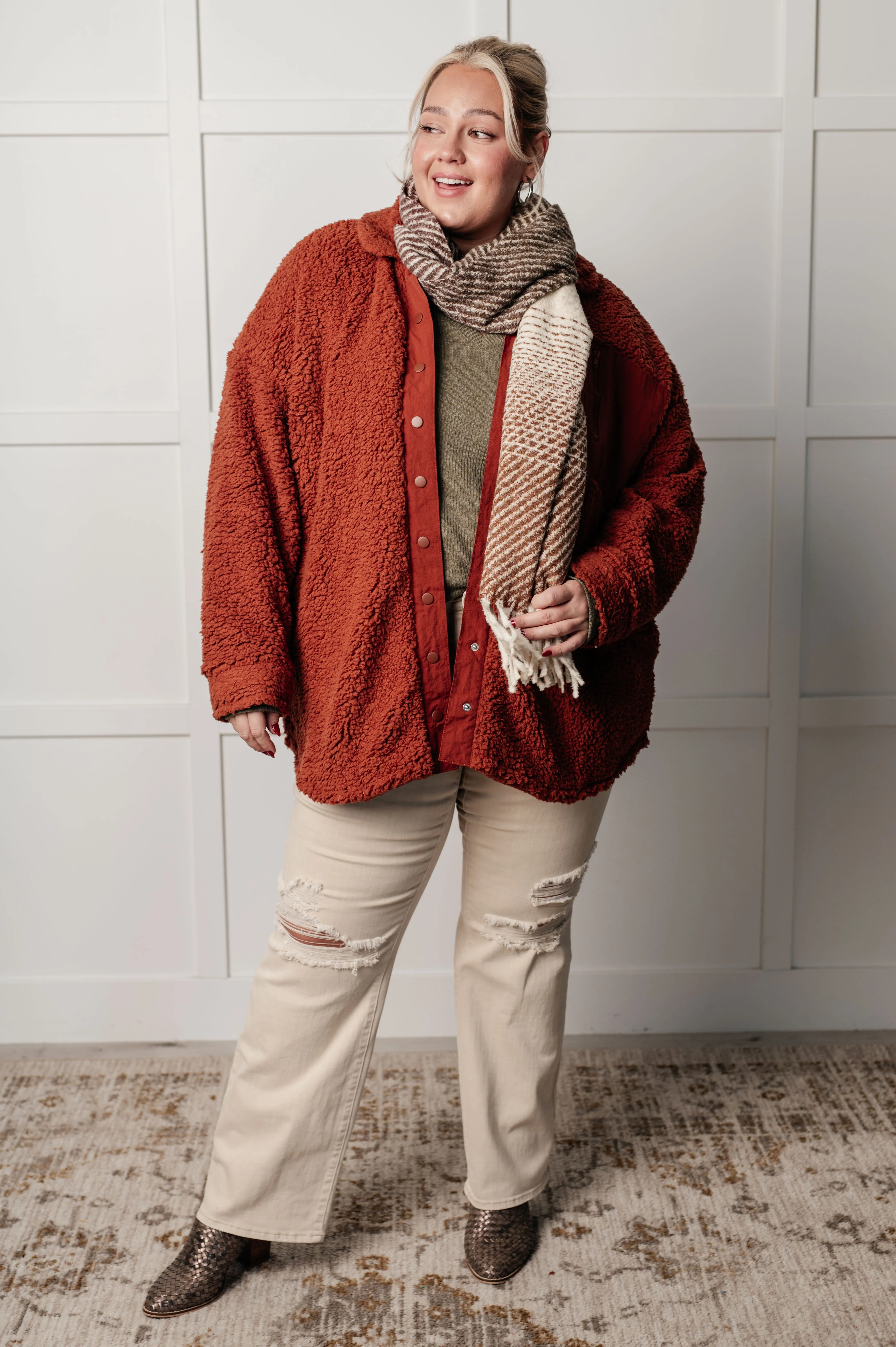 Amber Moon Basics: Olive Ribbed Long Sleeve Top