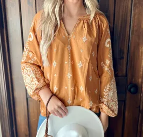 Andree By Unit - Embroidered Sunrise Top