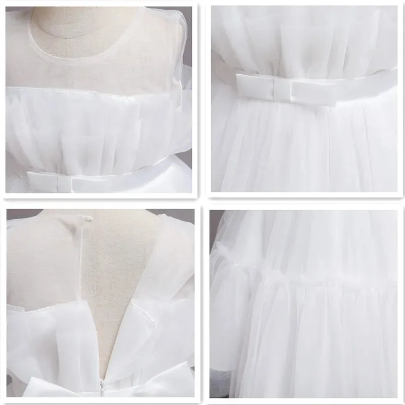 Baby Dresses For Girls Kids Wedding Bridesmaid Dresses Toddler Tulle Birthday Princess Party Dress Infant Outfits