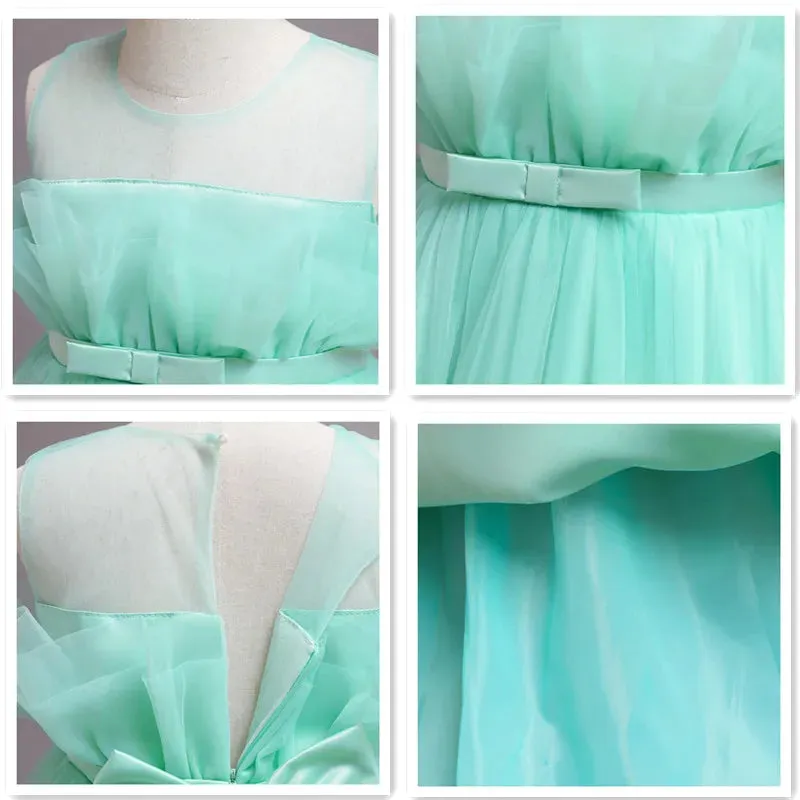 Baby Dresses For Girls Kids Wedding Bridesmaid Dresses Toddler Tulle Birthday Princess Party Dress Infant Outfits