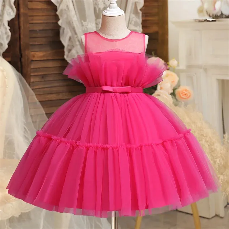 Baby Dresses For Girls Kids Wedding Bridesmaid Dresses Toddler Tulle Birthday Princess Party Dress Infant Outfits