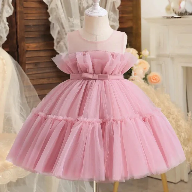 Baby Dresses For Girls Kids Wedding Bridesmaid Dresses Toddler Tulle Birthday Princess Party Dress Infant Outfits