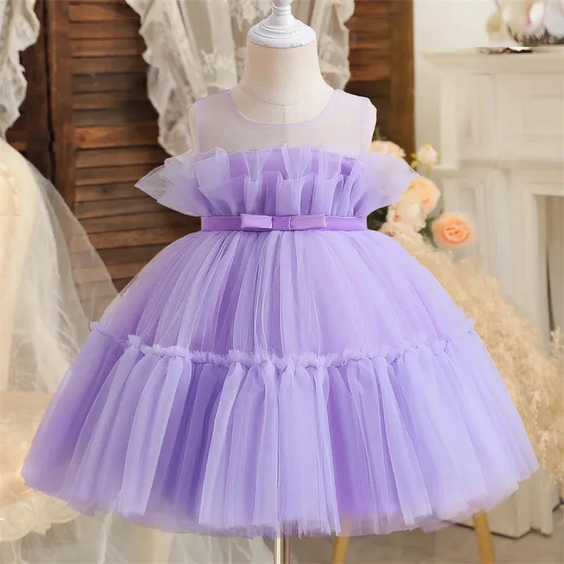 Baby Dresses For Girls Kids Wedding Bridesmaid Dresses Toddler Tulle Birthday Princess Party Dress Infant Outfits