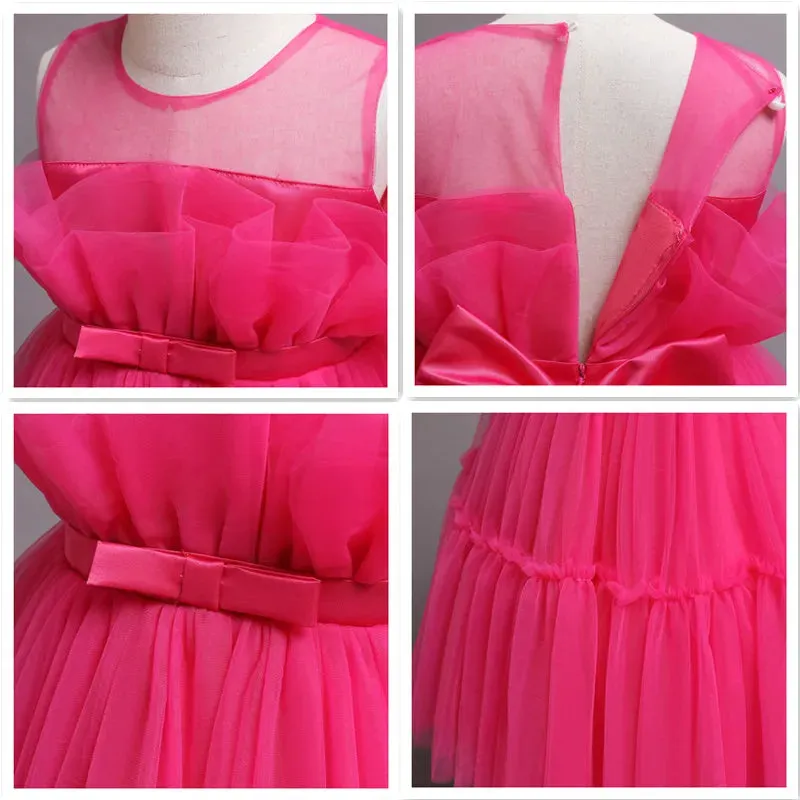 Baby Dresses For Girls Kids Wedding Bridesmaid Dresses Toddler Tulle Birthday Princess Party Dress Infant Outfits