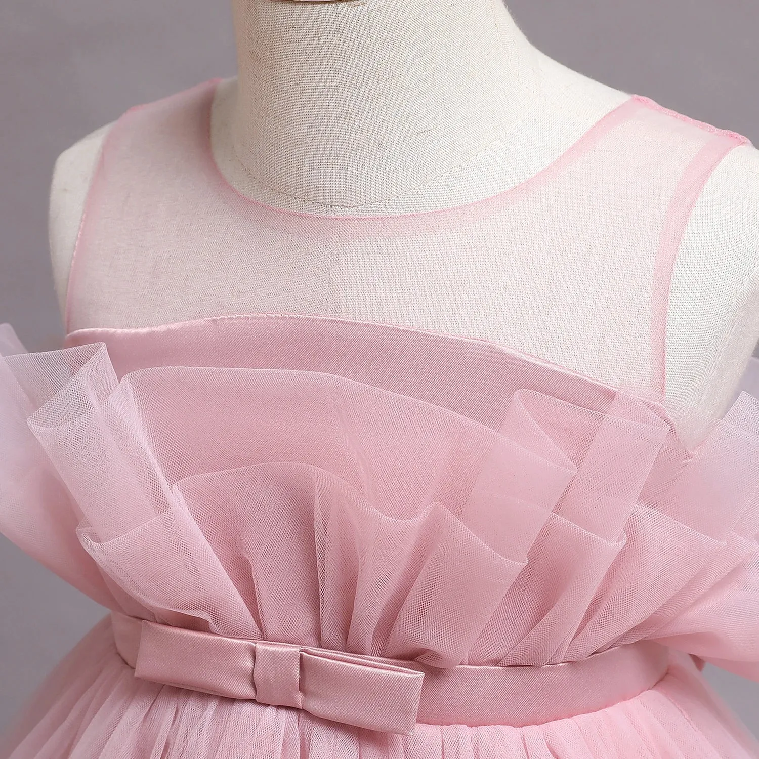 Baby Dresses For Girls Kids Wedding Bridesmaid Dresses Toddler Tulle Birthday Princess Party Dress Infant Outfits