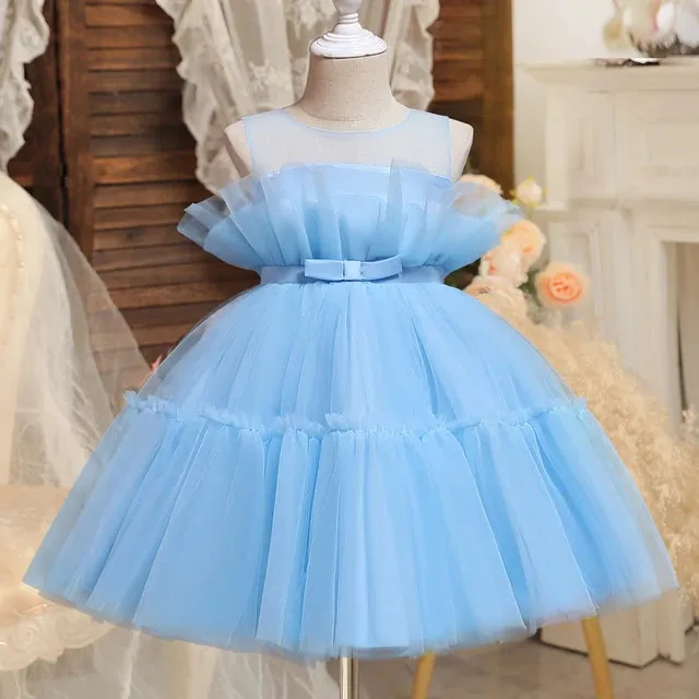 Baby Dresses For Girls Kids Wedding Bridesmaid Dresses Toddler Tulle Birthday Princess Party Dress Infant Outfits