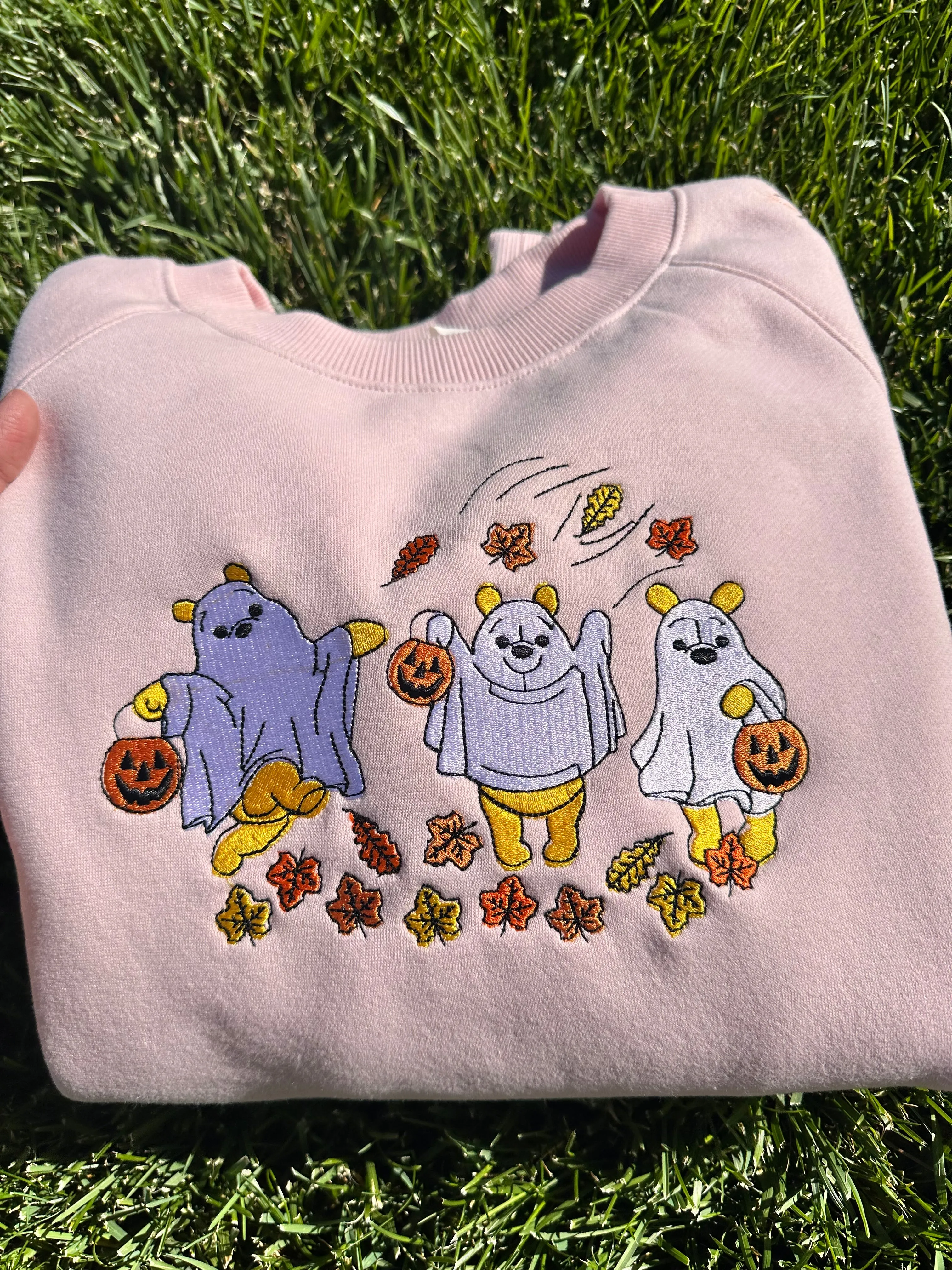 Boo bear embroidered sweatshirts| Cute Halloween sweatshirts (Copy)