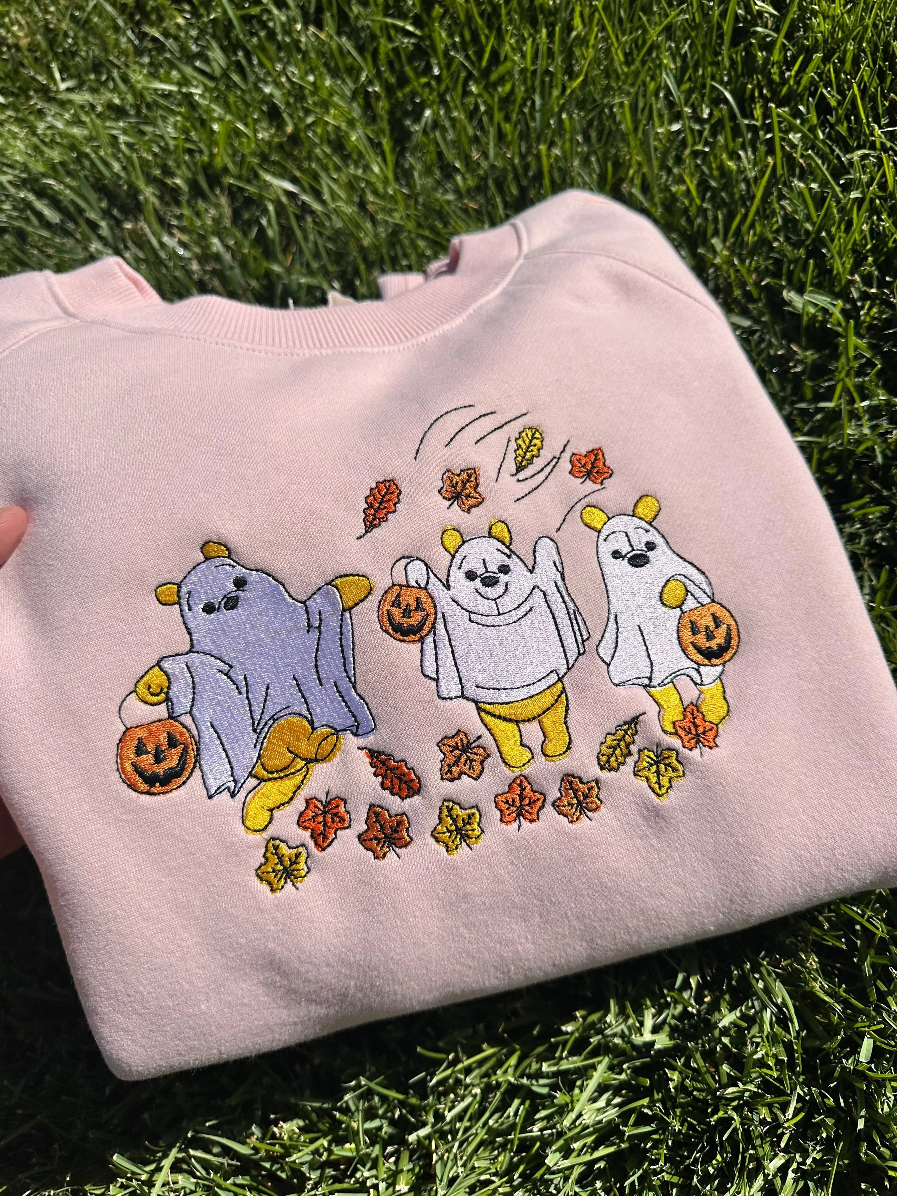 Boo bear embroidered sweatshirts| Cute Halloween sweatshirts (Copy)