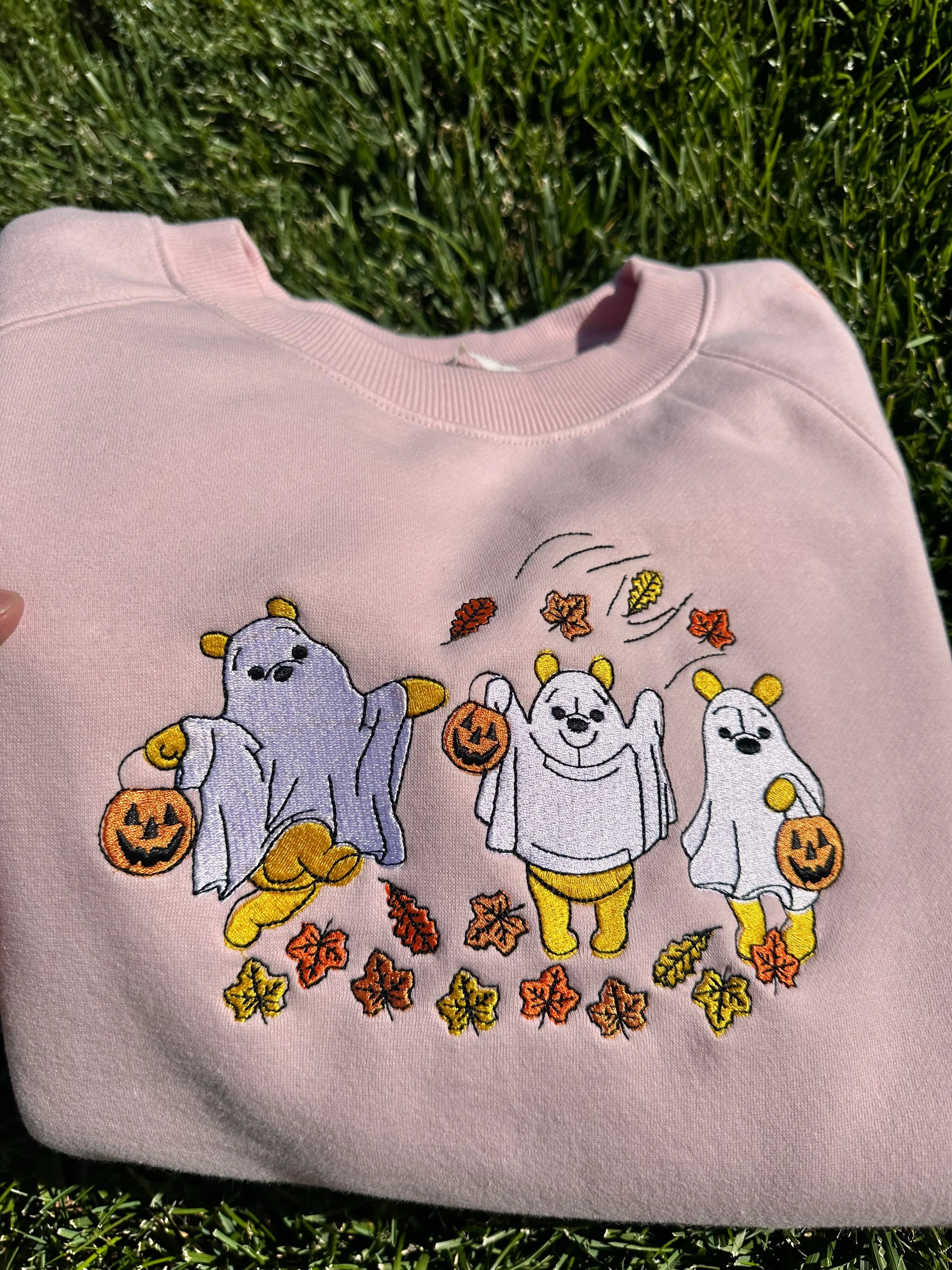 Boo bear embroidered sweatshirts| Cute Halloween sweatshirts (Copy)