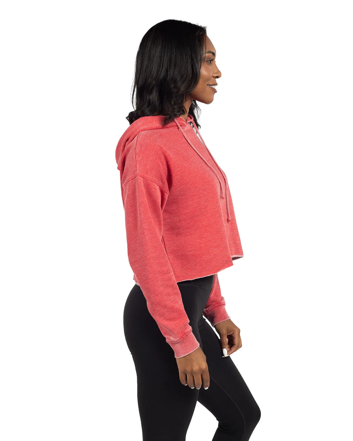Chicka-d Ladies' Burnout Campus Hooded Sweatshirt