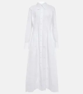 Chloe Embroidered midi shirt dress