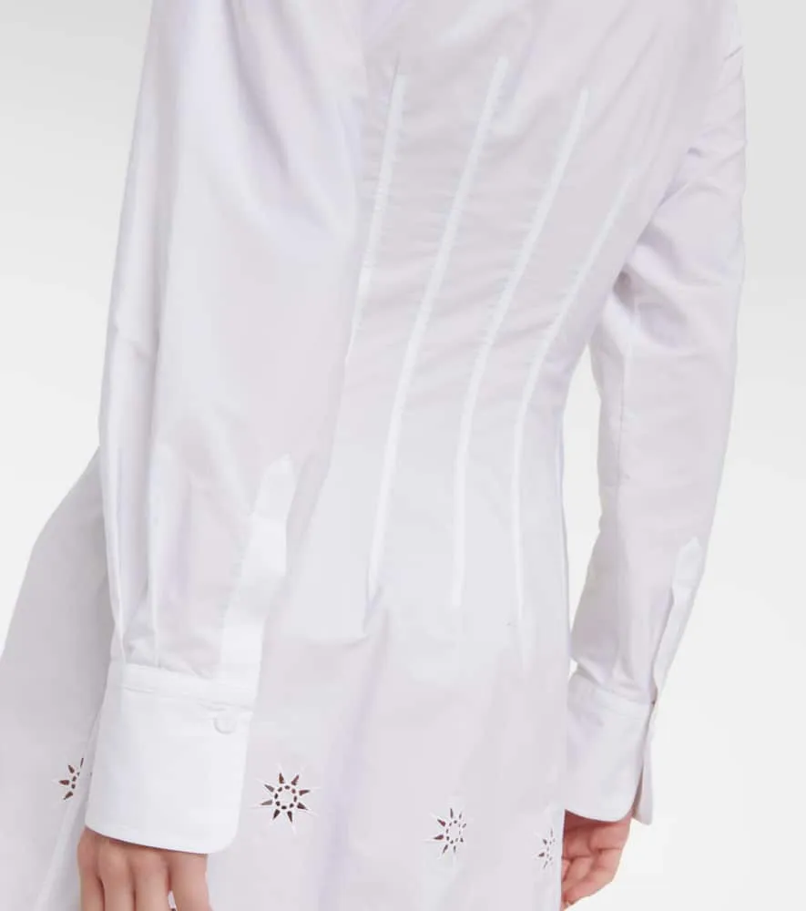 Chloe Embroidered midi shirt dress