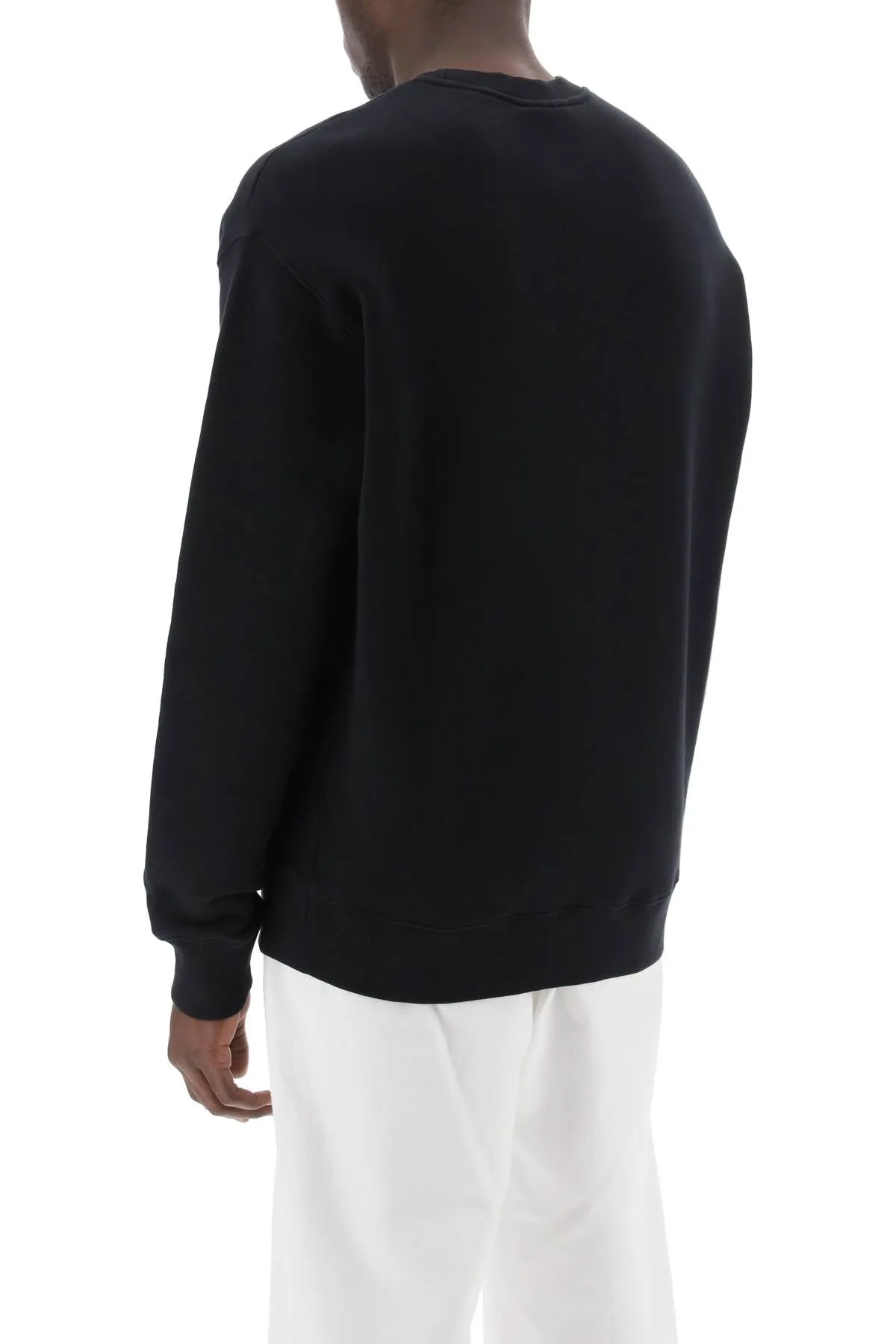 crewneck sweatshirt with logo lettering