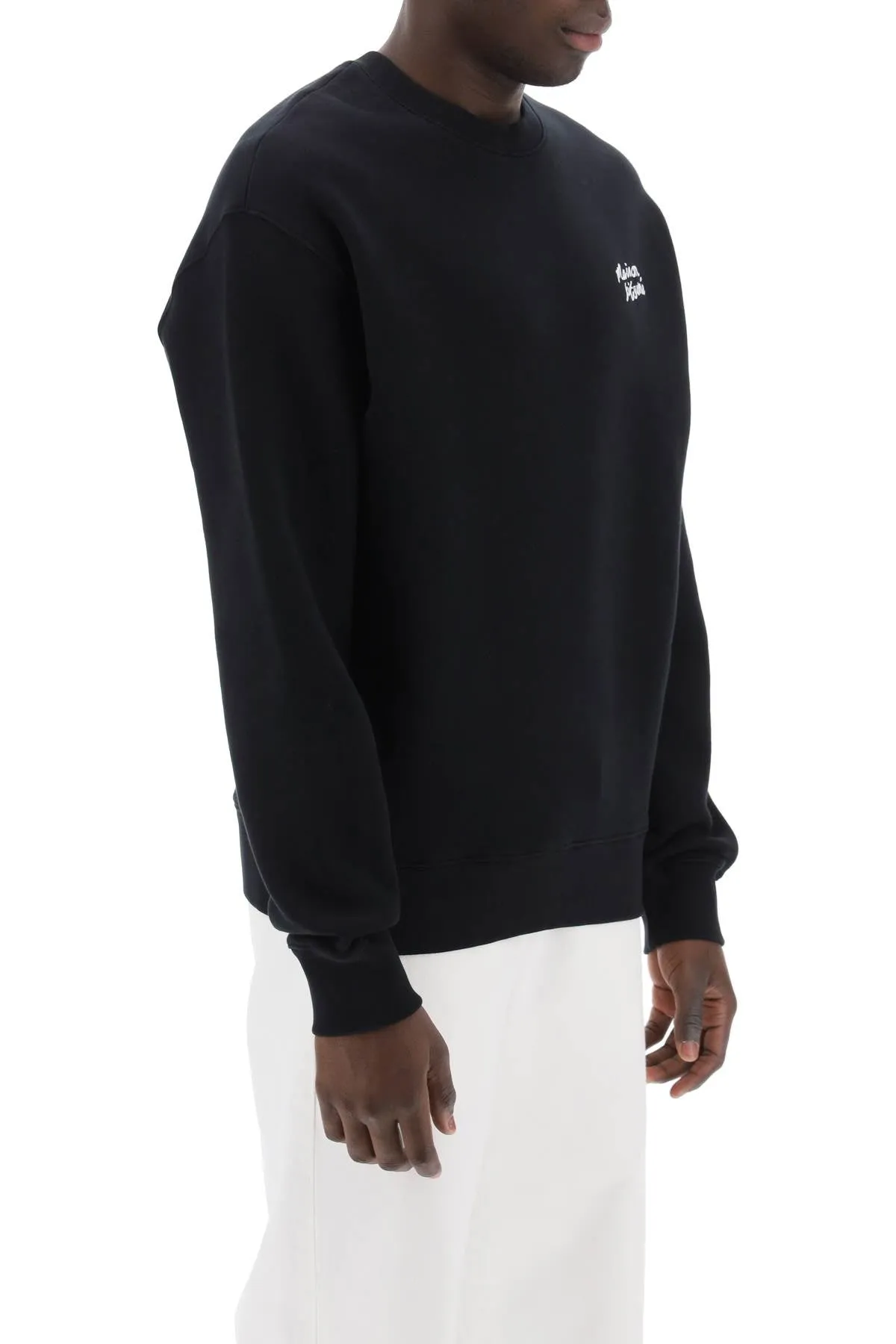 crewneck sweatshirt with logo lettering