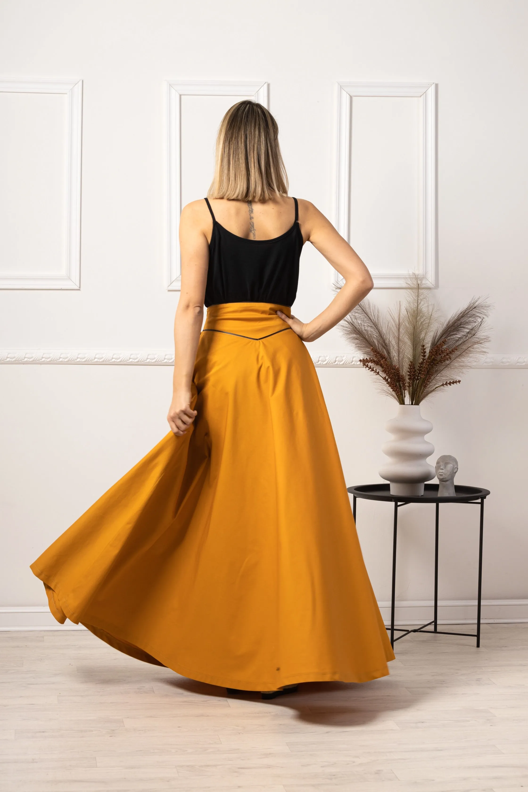 Dark Blue High Waist Victorian Skirt