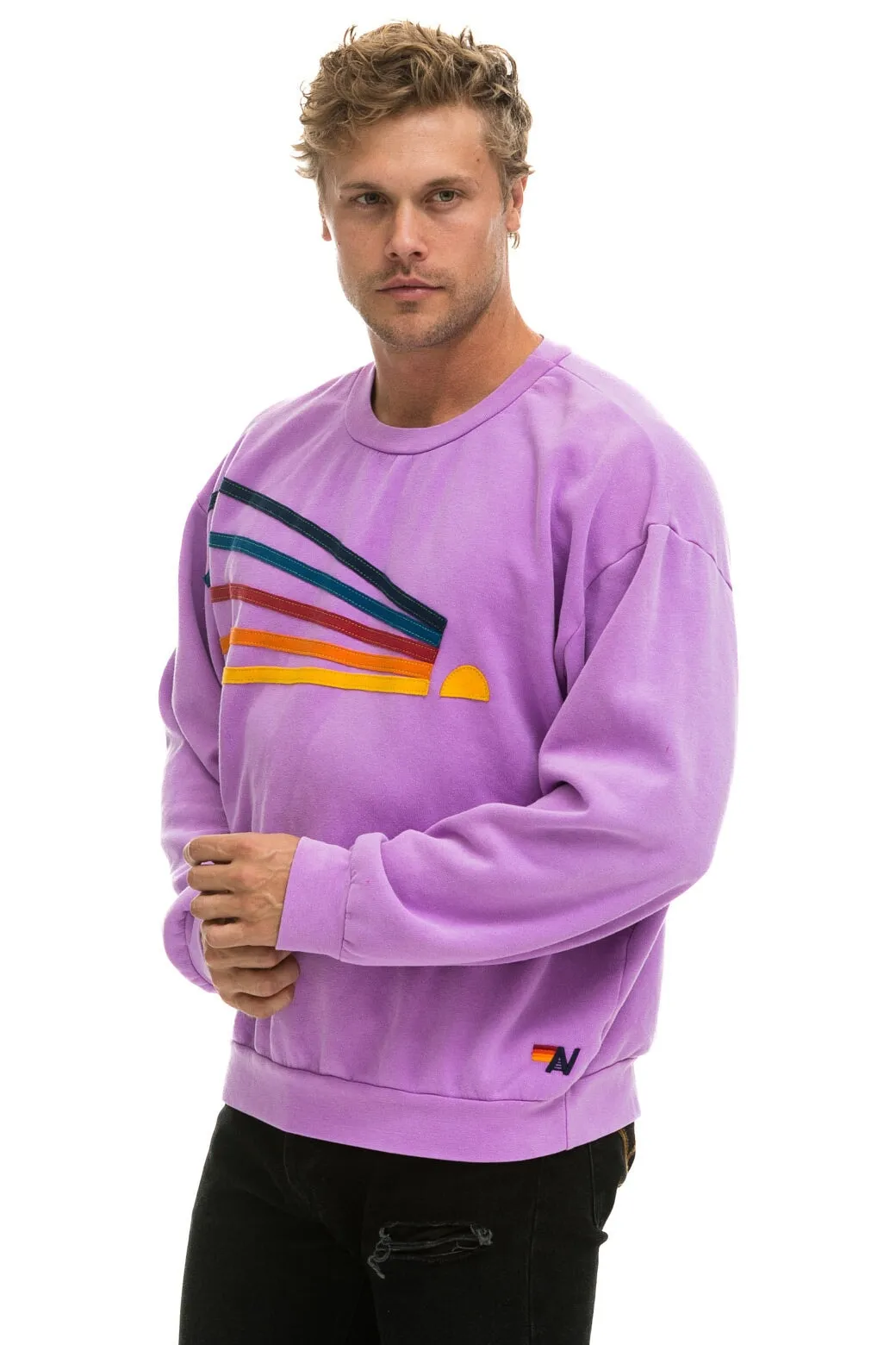 DAYDREAM RELAXED CREW SWEATSHIRT - NEON PURPLE