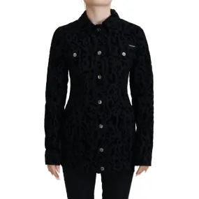 Dolce & Gabbana Chic Leopard Pattern Denim Jacket