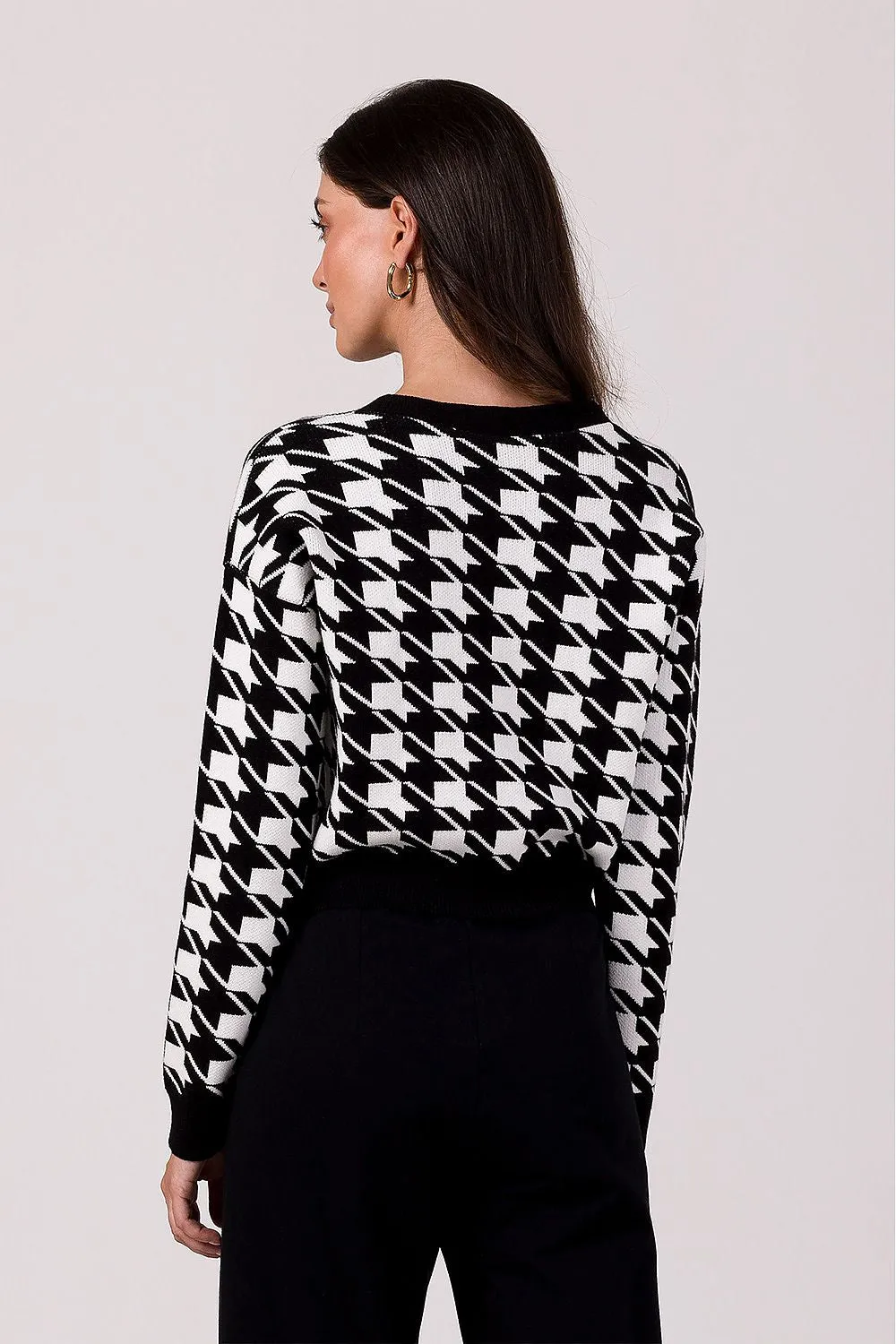 Effortless Elegance Ribbed Pepit Sweater
