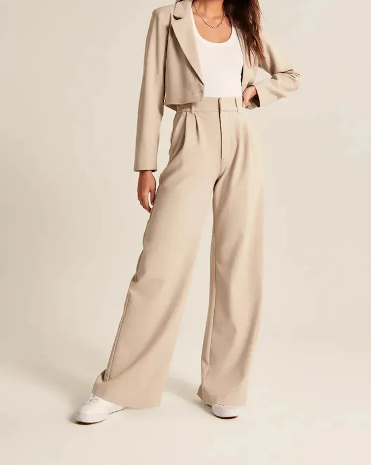 Effortless - Tailored pants with wide legs