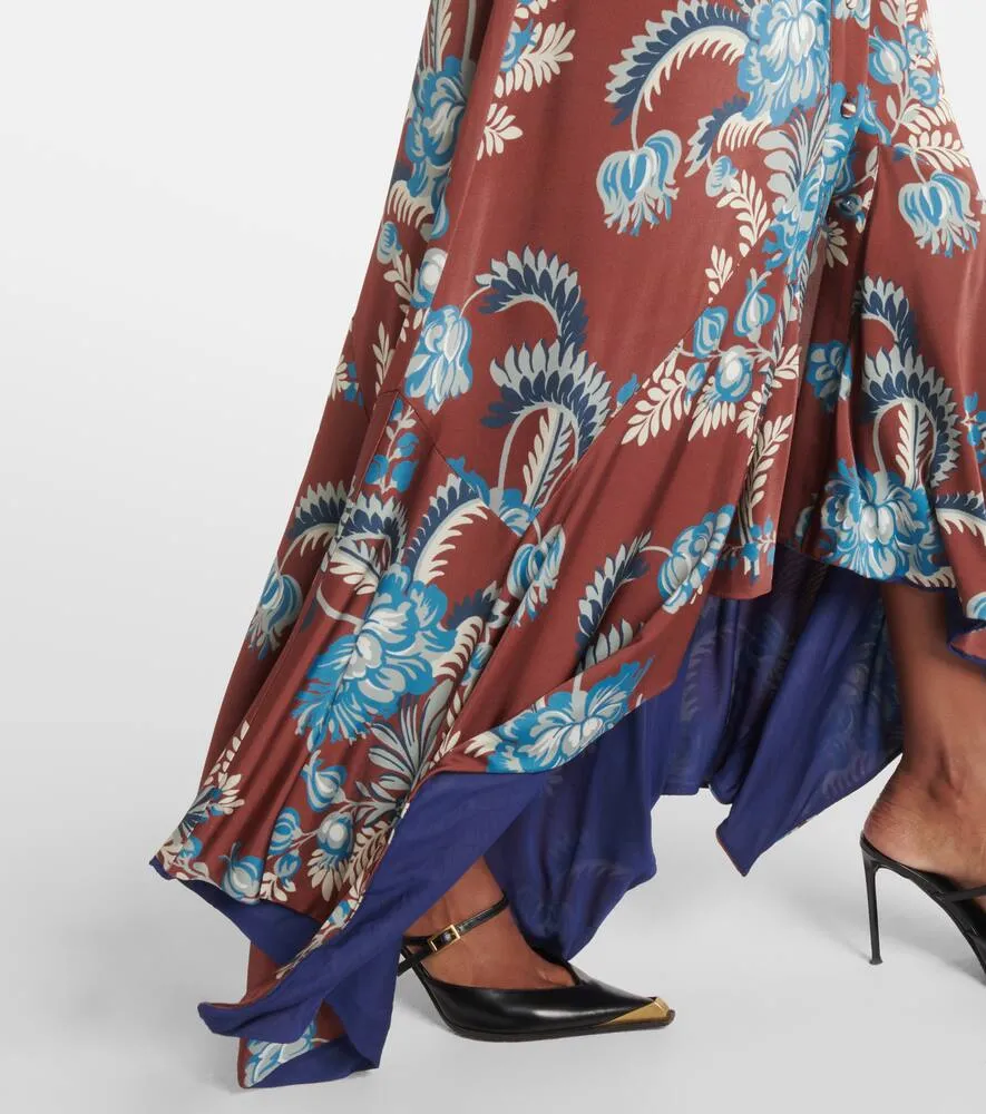 Etro Floral asymmetric shirt dress