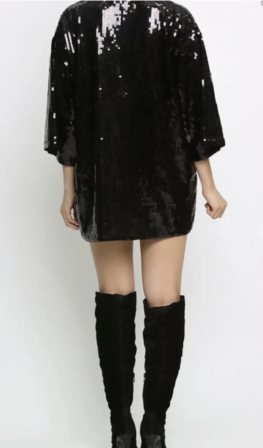 FAMOUS SEQUIN SHIRT DRESS