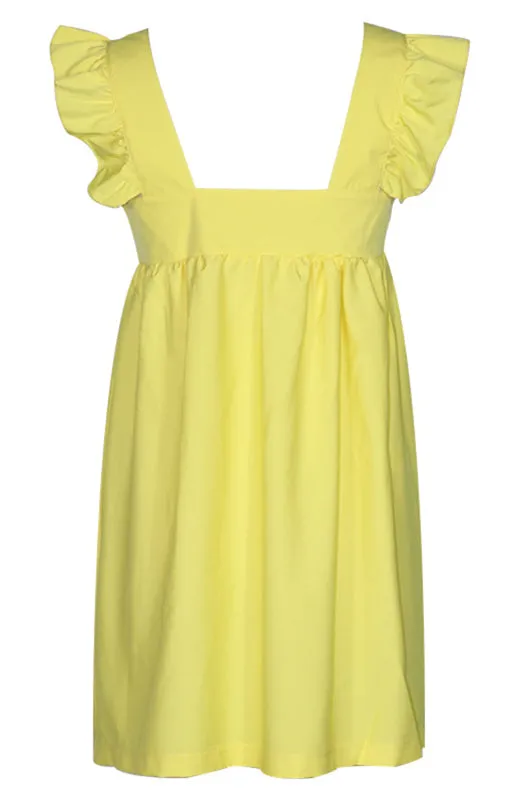 Feel Radiant in a Versatile Ruffle Shoulder Dress & Square Open Back