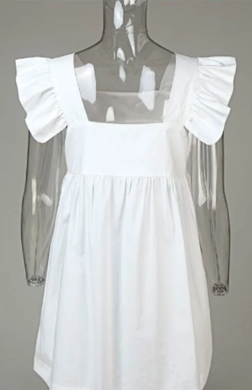 Feel Radiant in a Versatile Ruffle Shoulder Dress & Square Open Back