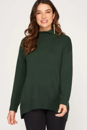 Forrest Green Mock Neck Sweater