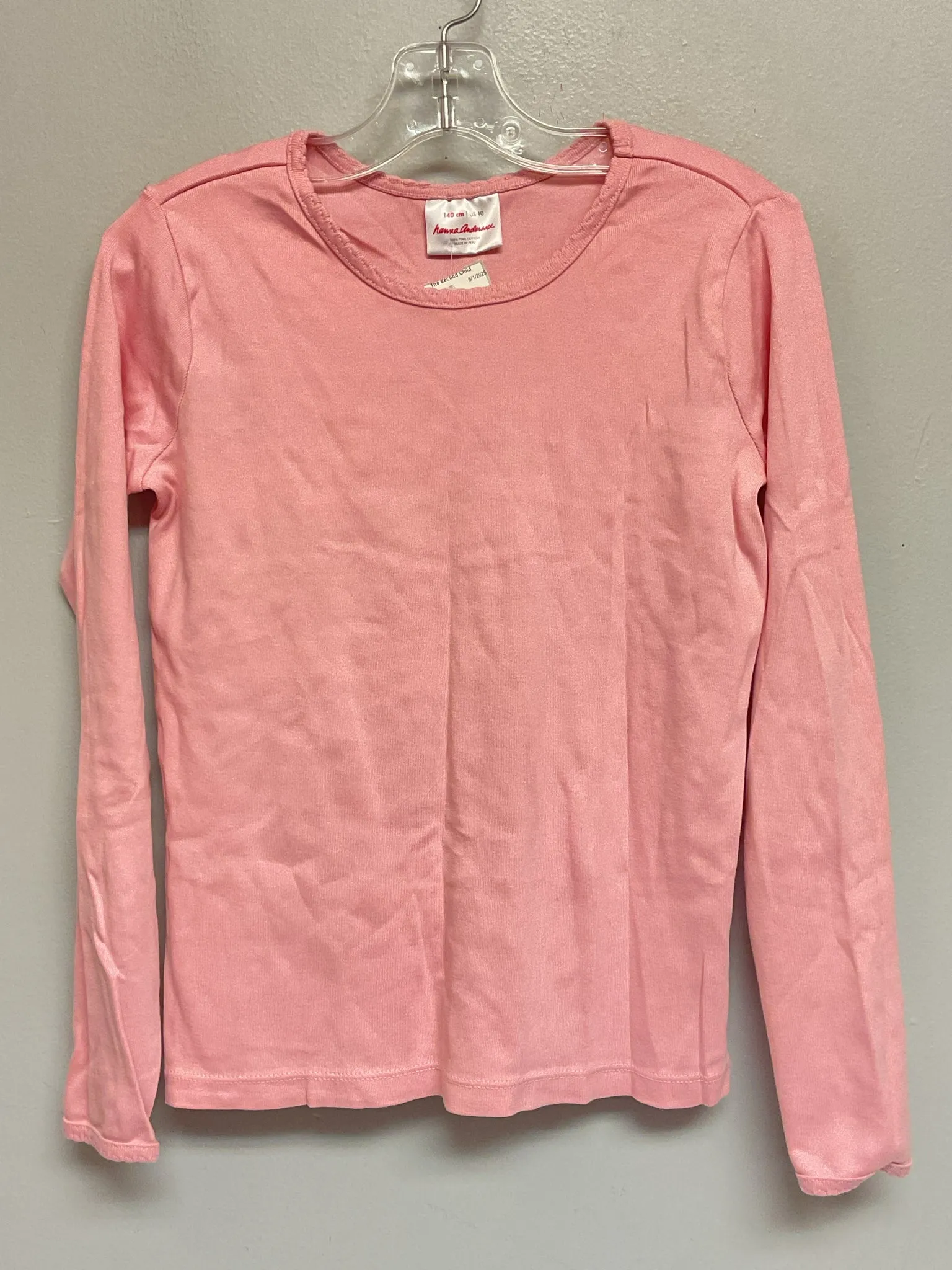 Hanna Andersson Size 10 Pink Cotton Big Girls Tees/Polos/Tunics