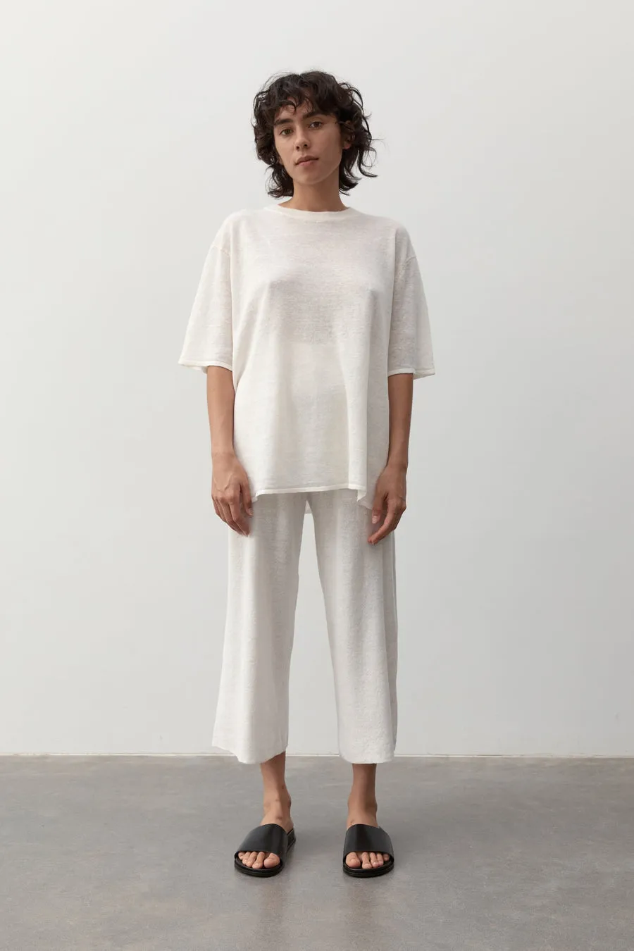 Knit Lounge White Pants