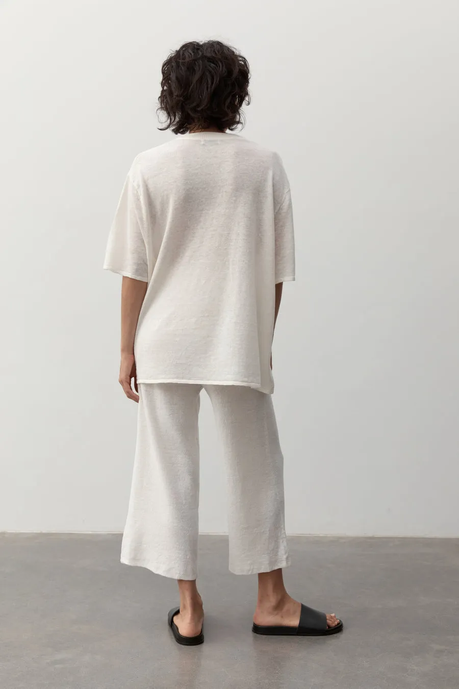 Knit Lounge White Pants