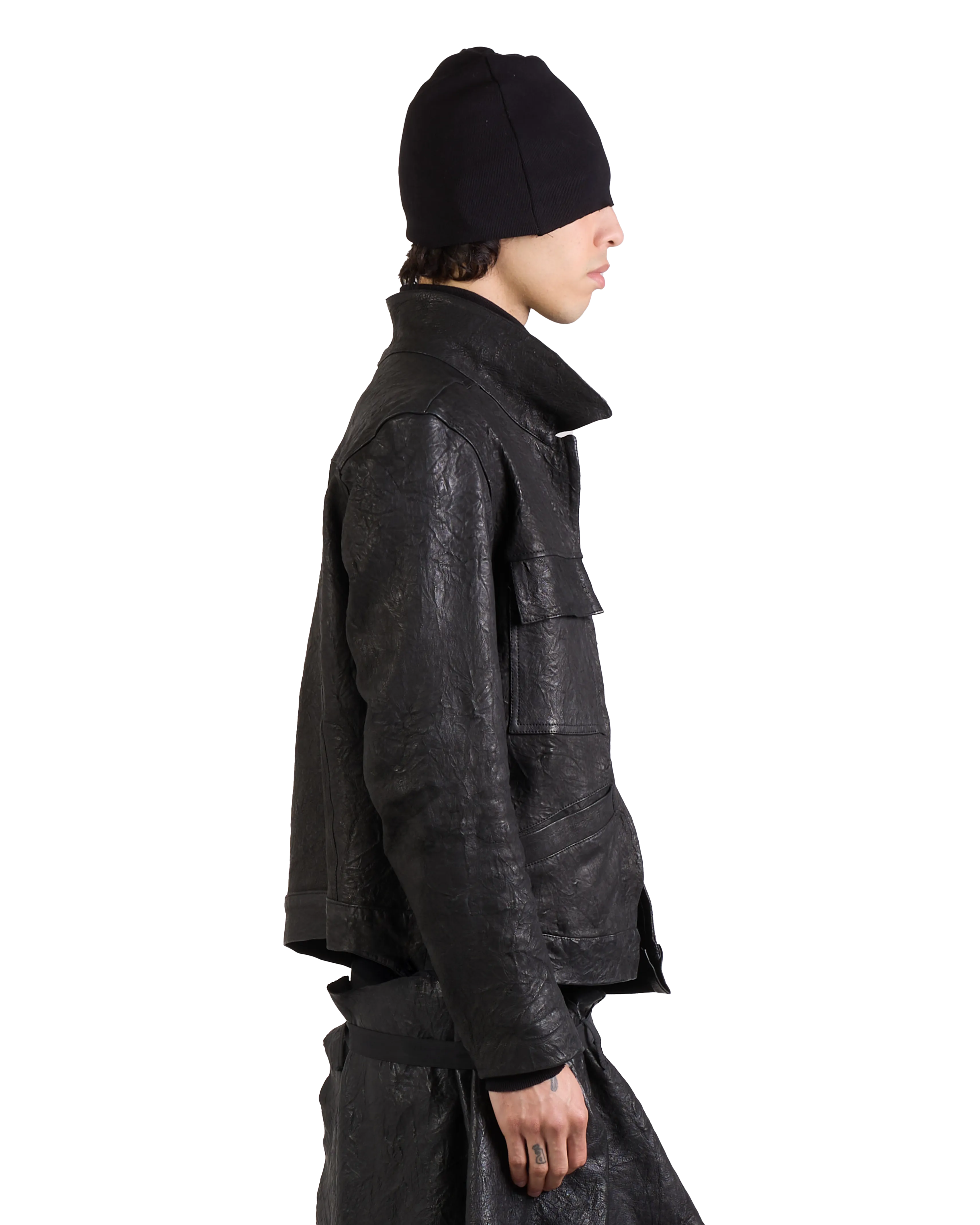LEATHER UTILITY JACKET