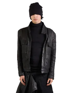 LEATHER UTILITY JACKET