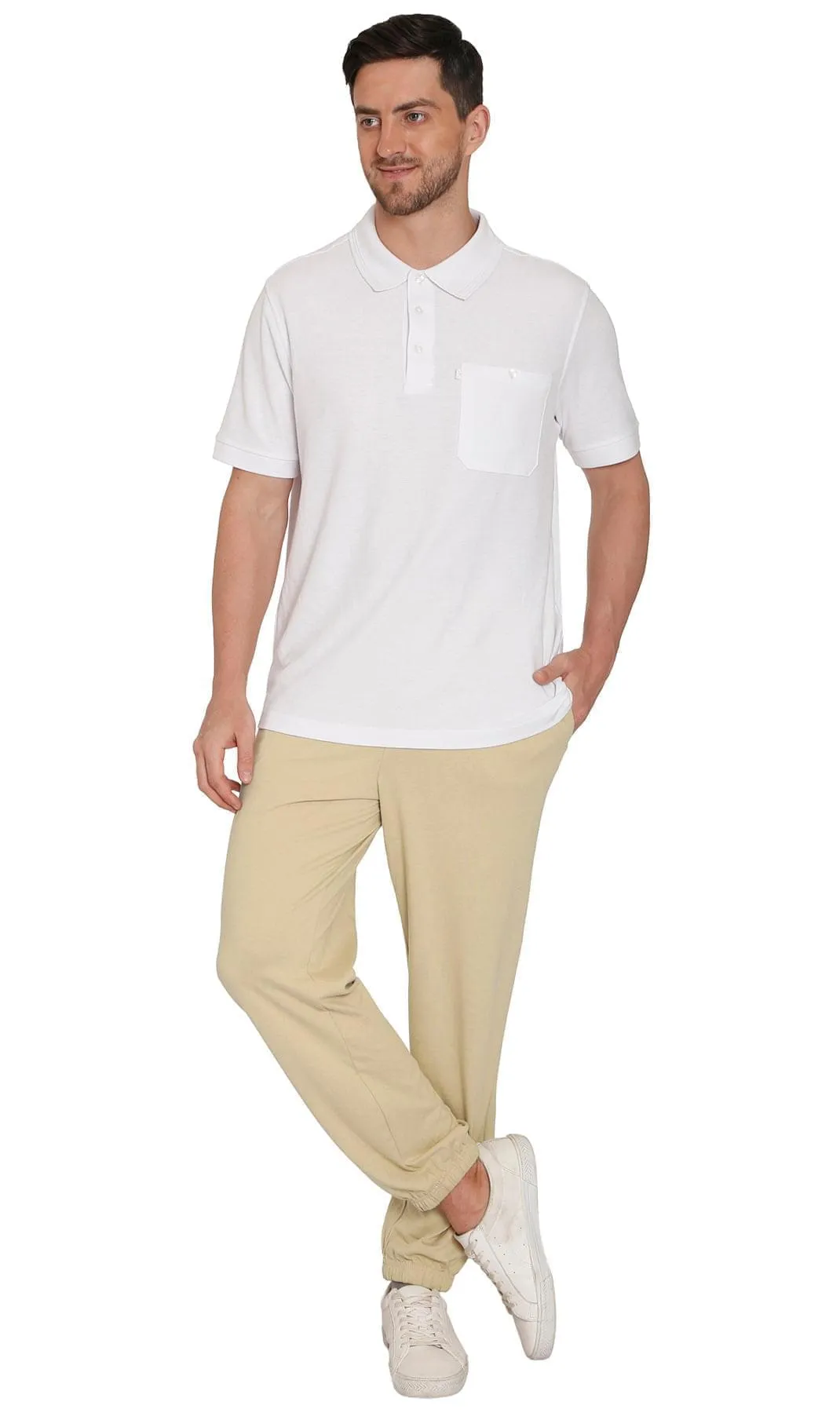 Men's Knit Pants – Pull On Elastic Waist for Effortless Dressing and Relaxed Comfort