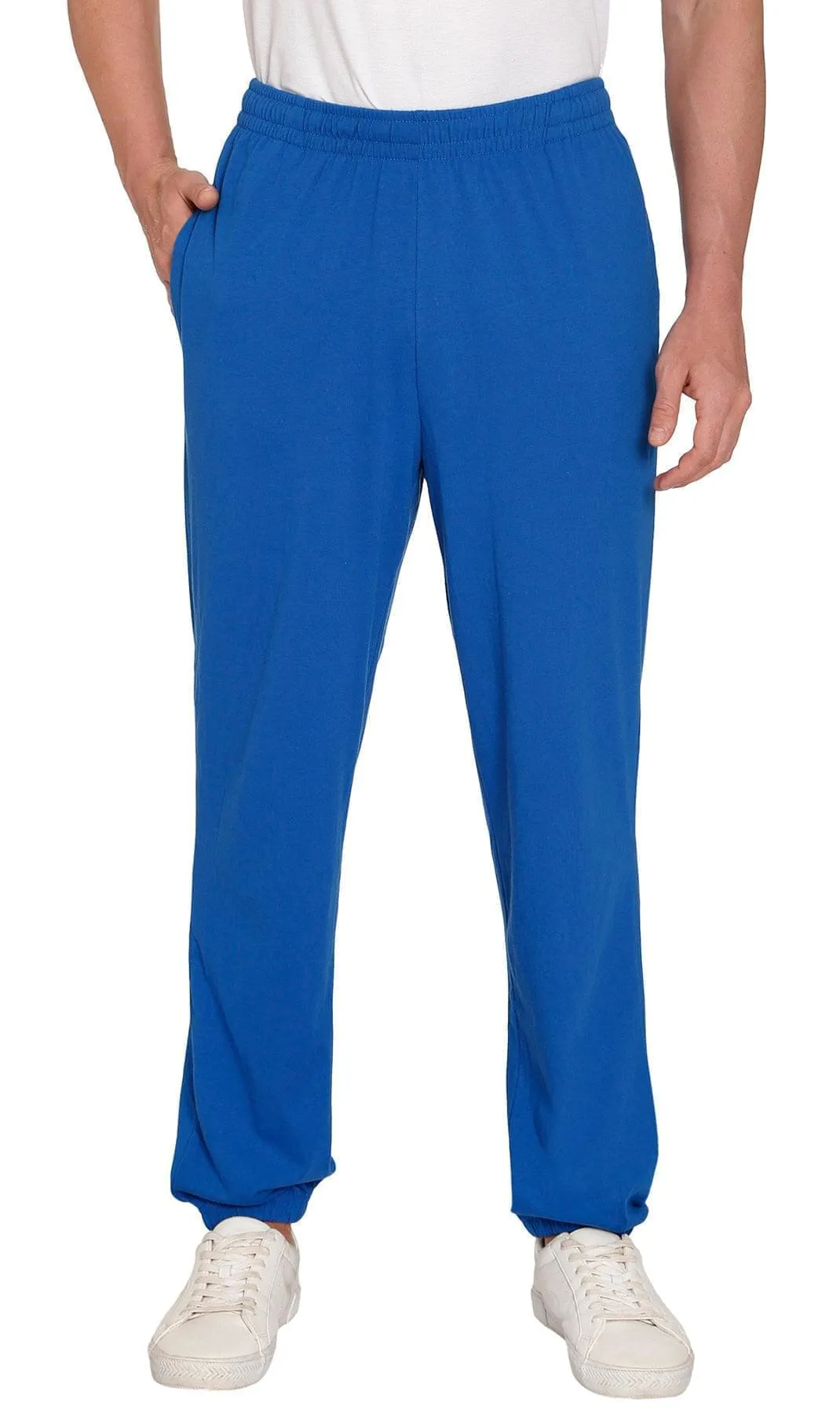 Men's Knit Pants – Pull On Elastic Waist for Effortless Dressing and Relaxed Comfort