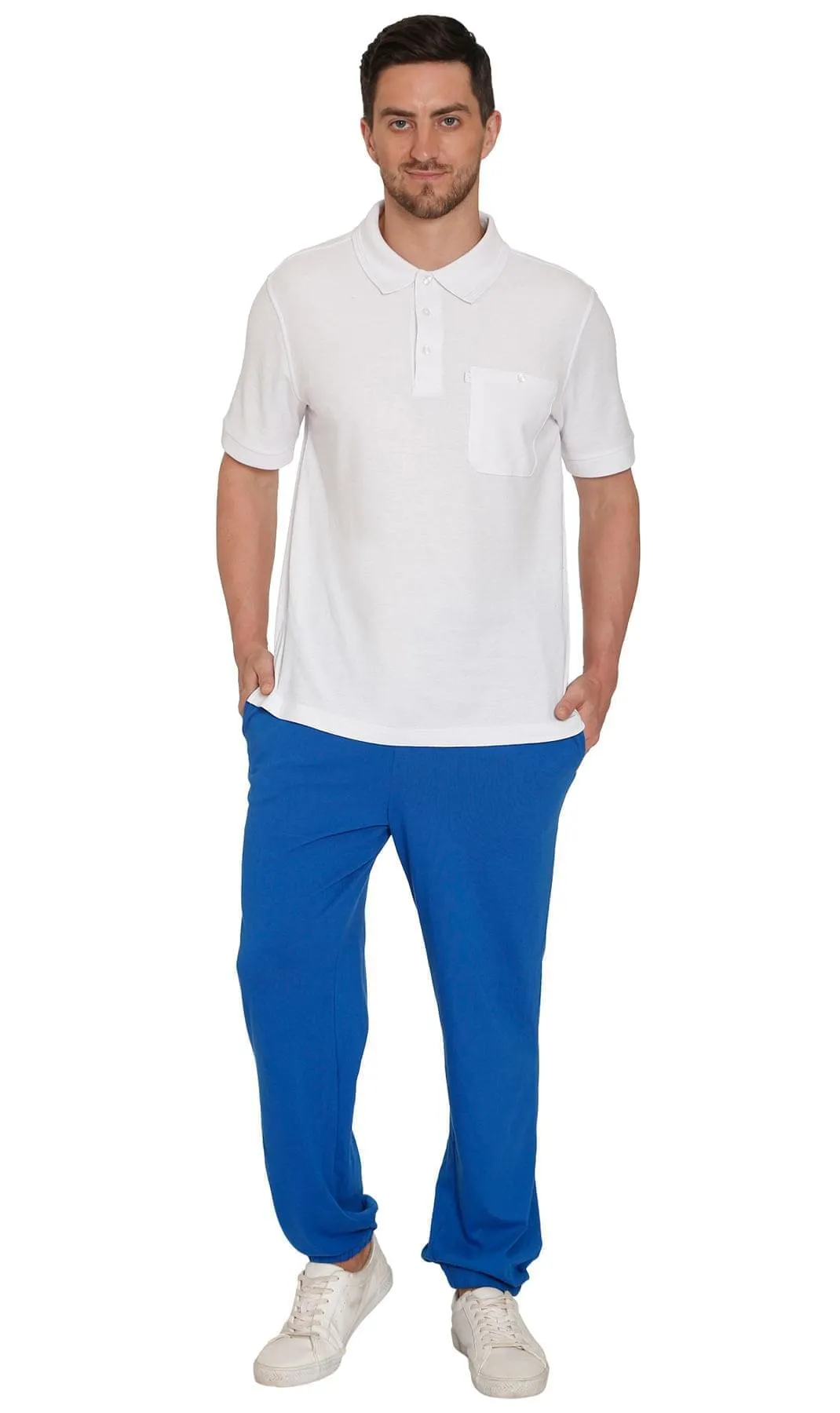 Men's Knit Pants – Pull On Elastic Waist for Effortless Dressing and Relaxed Comfort