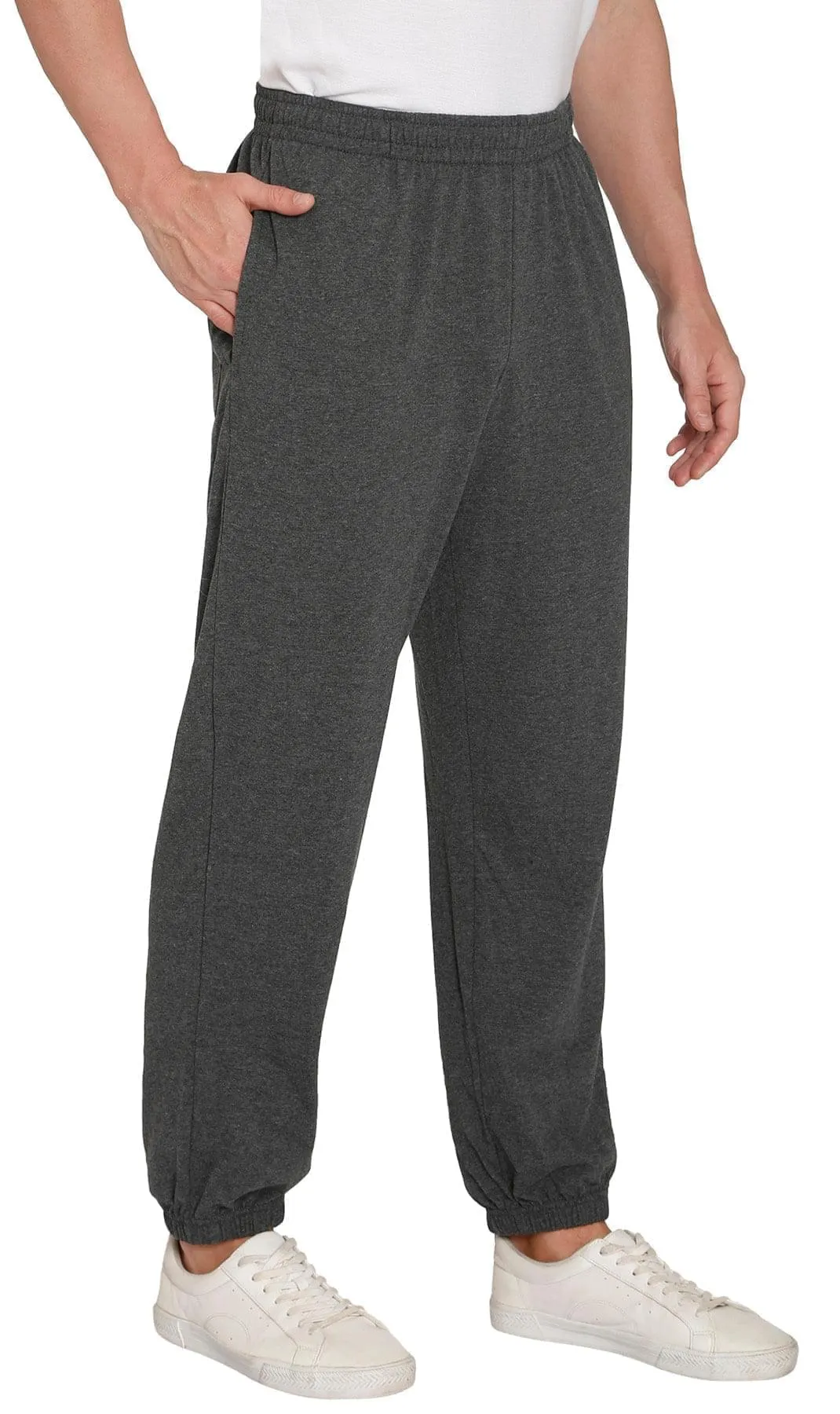 Men's Knit Pants – Pull On Elastic Waist for Effortless Dressing and Relaxed Comfort