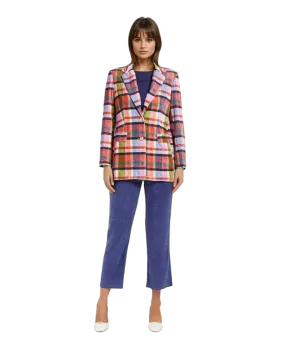 Michele Jacket- Pink Plaid