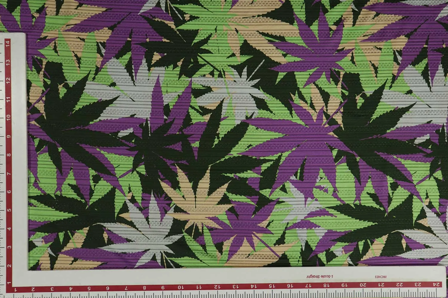Multicolor Floral Printed Textured Knit Fabric