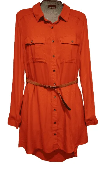 New Look women's rust, shirt dress size M