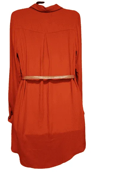 New Look women's rust, shirt dress size M