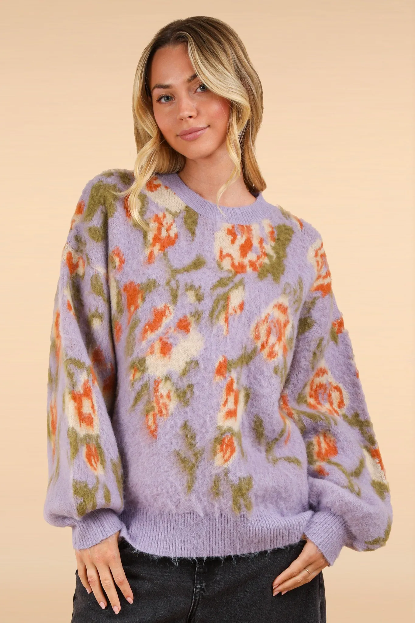 Penelope Cozy Floral Sweater