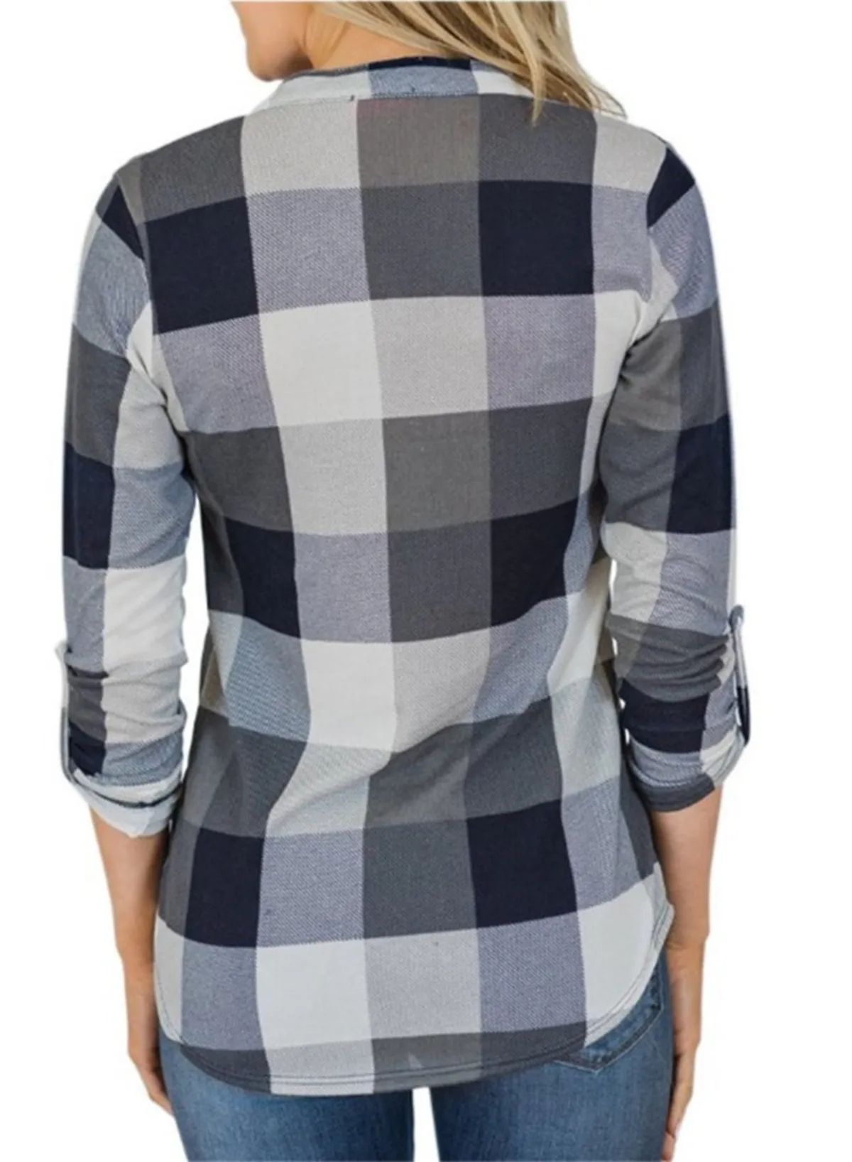 Plaid Long Sleeve Top