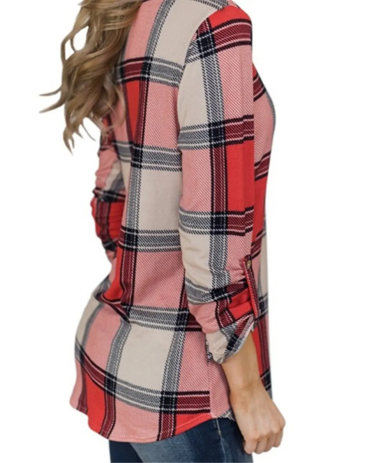 Plaid Long Sleeve Top