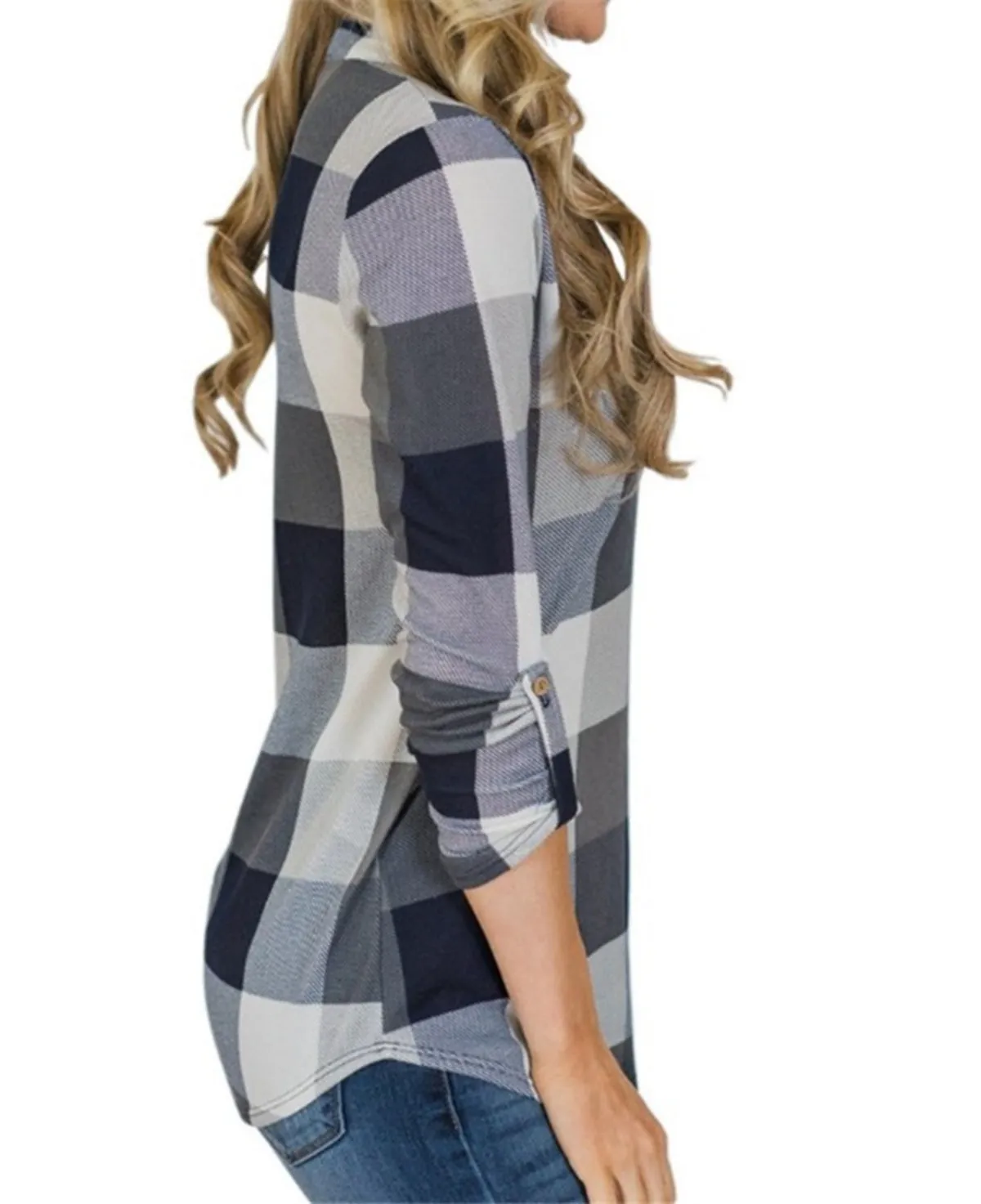 Plaid Long Sleeve Top