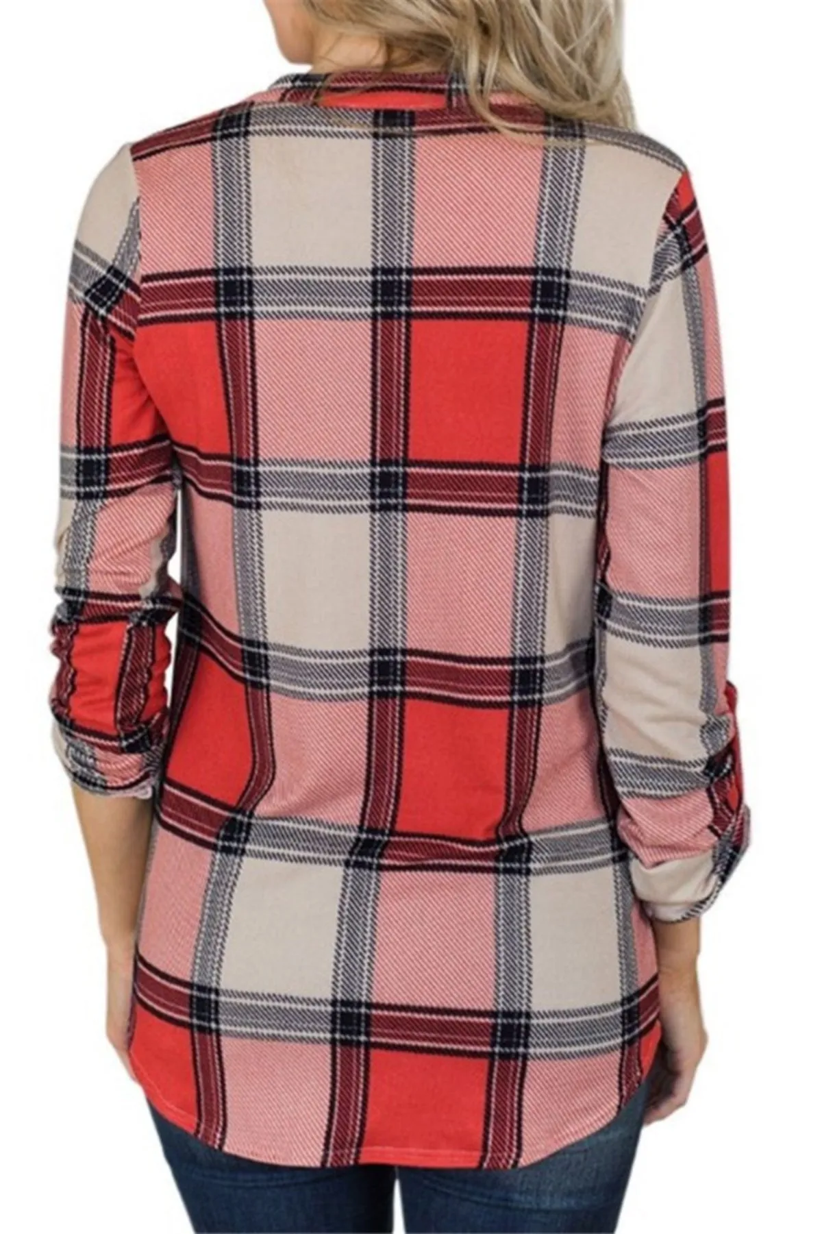 Plaid Long Sleeve Top