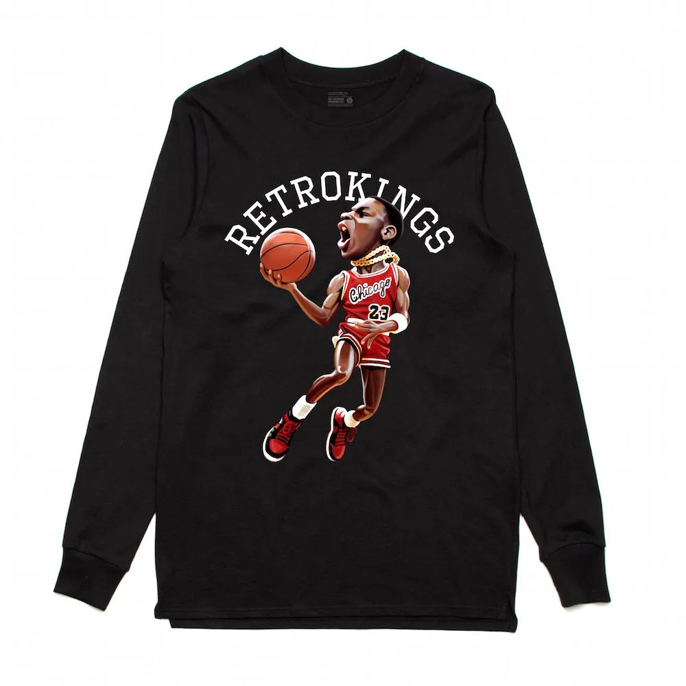 Retro Kings MJ 1985 Black L/S Tee