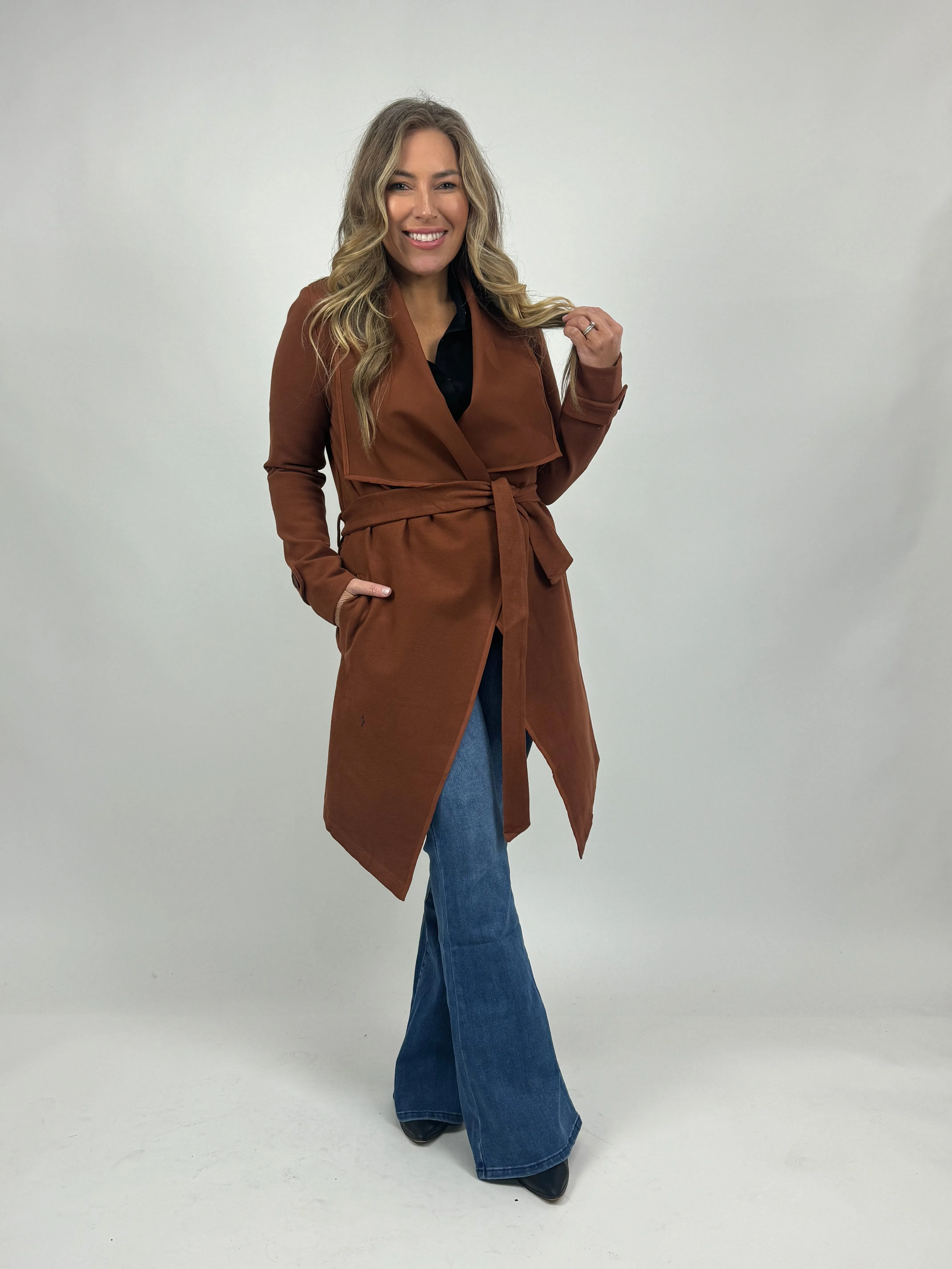 RIDING HOOD COAT- RUST