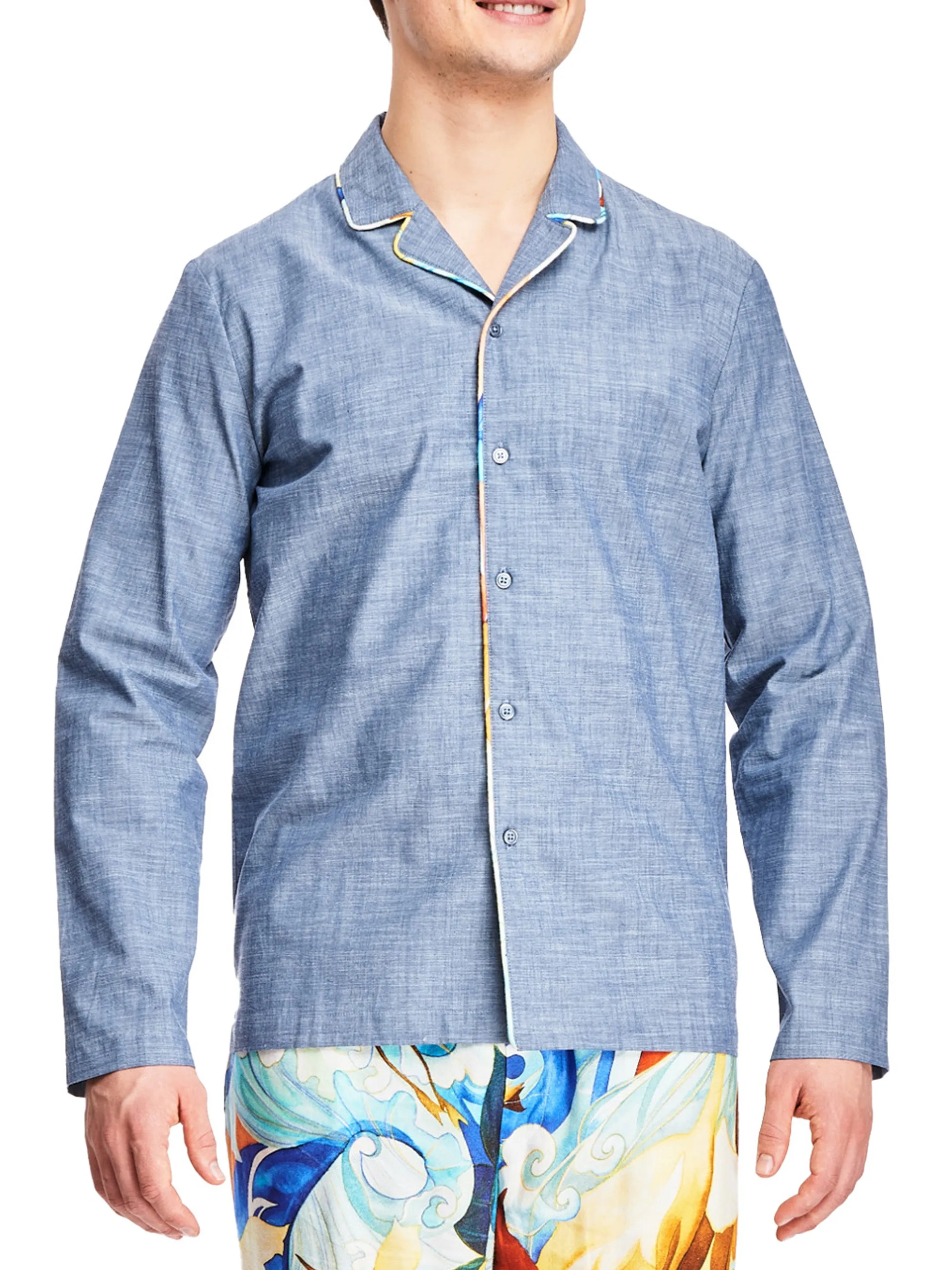 Robert Graham Chambray Long Sleeve Top